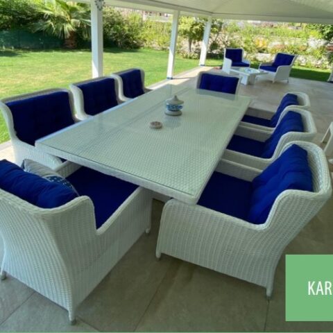 Commercial banquet tables production and packaging in Turkish furniture manufacturing factory